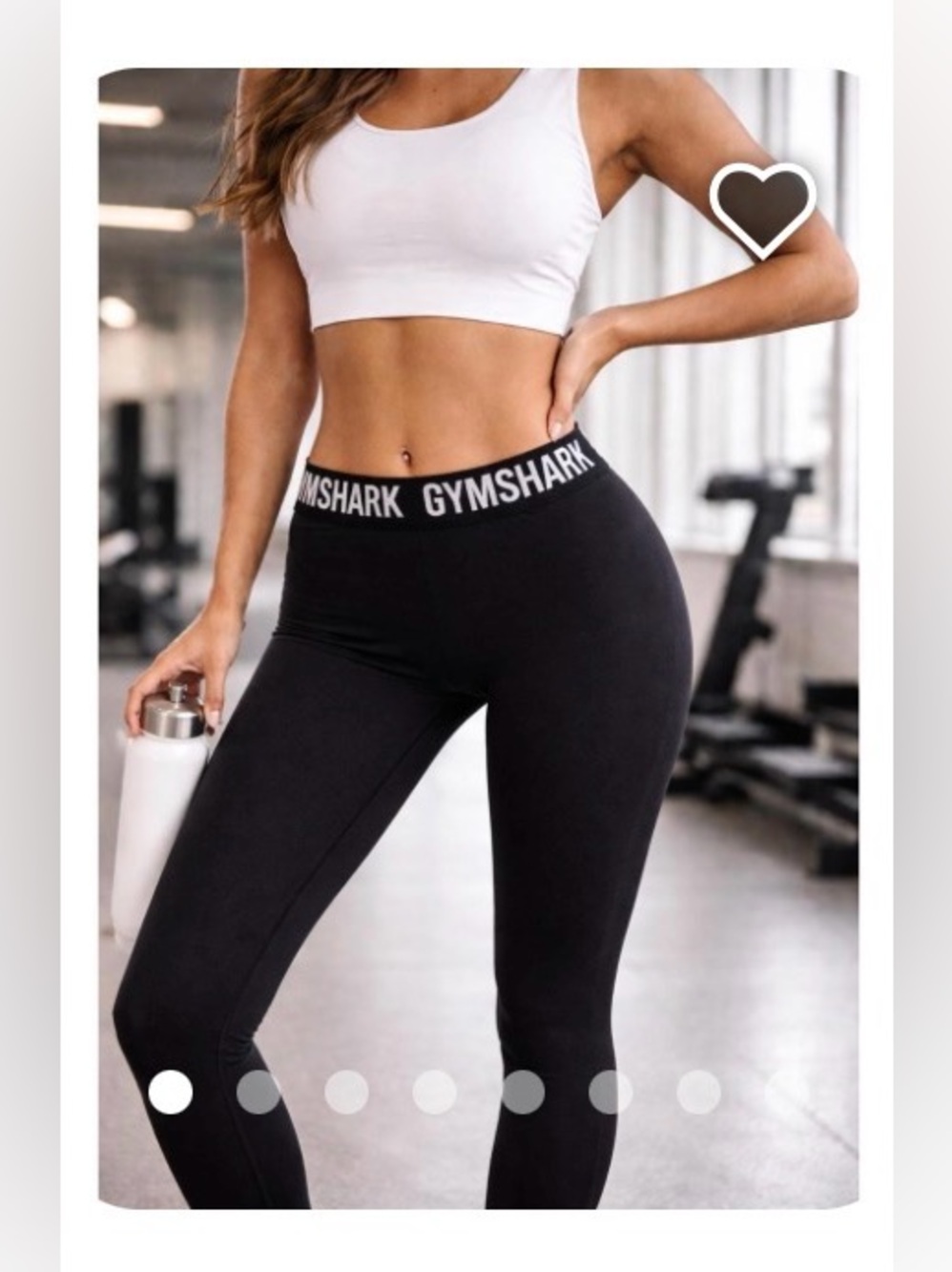Gymshark Woman’s XS Black Performance Leggings White Brand Around The Waistband